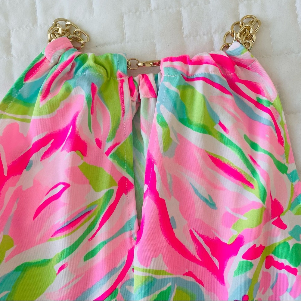 Lilly Pulitzer Pink and Green Halter Top - Picture 8 of 12